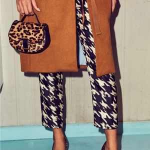 J crew silk houndstooth pants